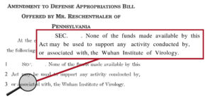 Congress Defunds Wuhan Animal Lab