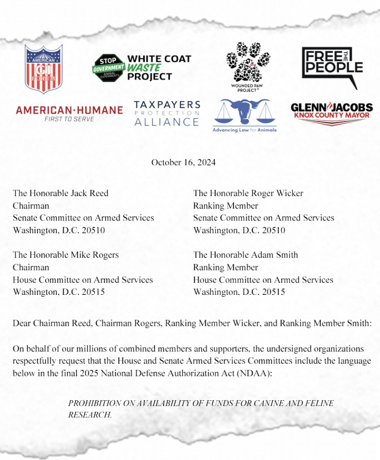 Defeat DOD Animal Abuse